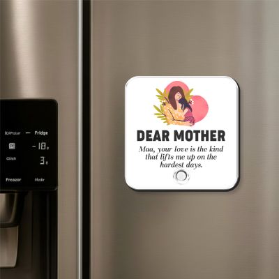 Personalized Dear Mother Musical Fridge Magnet with Rechargeable Speaker for Mom